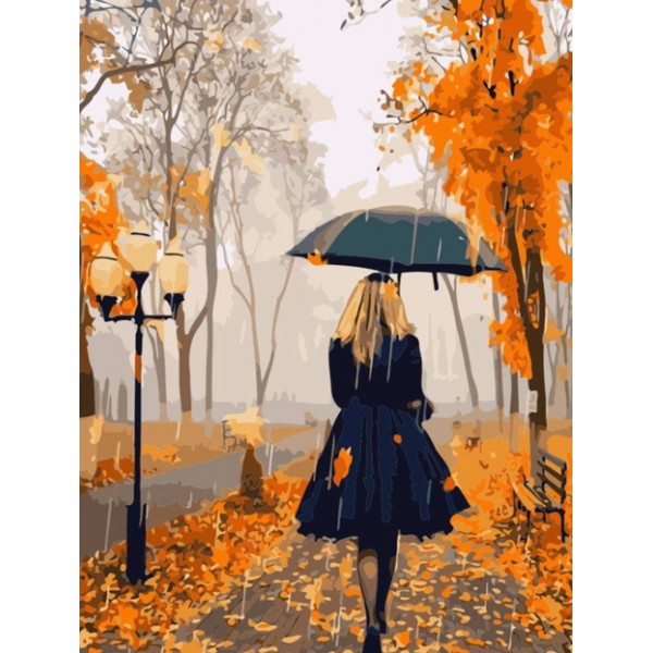 Girl Under Umbrella Diy Paint By Numbers Kits Australia