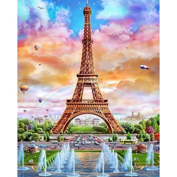Fantasy Eiffel Tower Diy Paint By Numbers Kits LS302 Australia