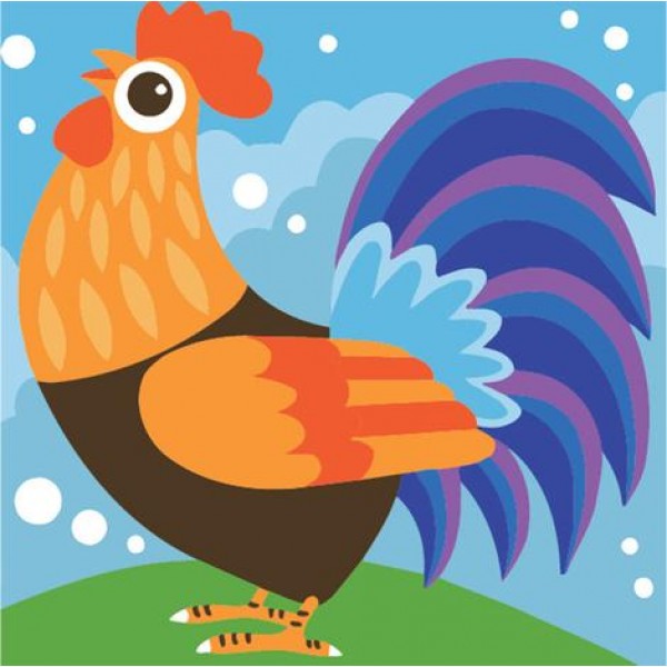 Small Size Cock Diy Paint By Numbers Kits Uk For Kids Beginners Australia