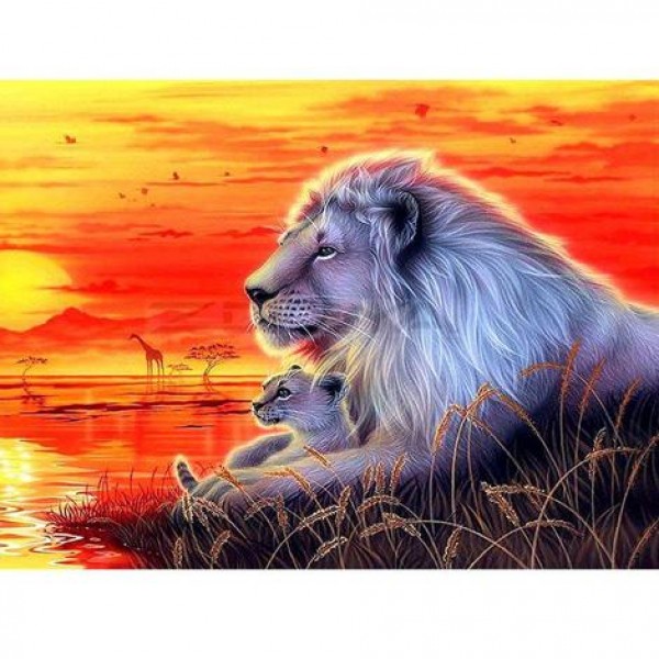 Animal Lion Paint By Numbers Kits Australia