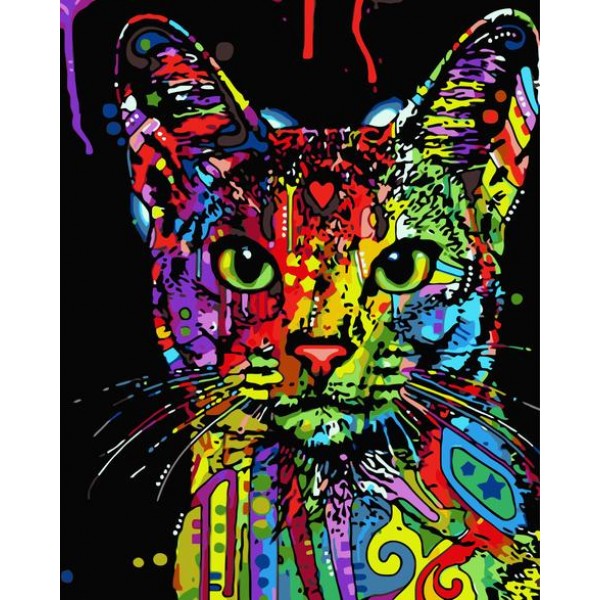 Pop Art Cat Diy Paint By Numbers Kits Australia