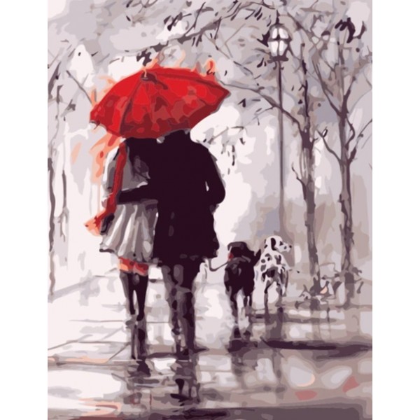 Lovers Under Umbrella Diy Paint By Numbers Kits Australia