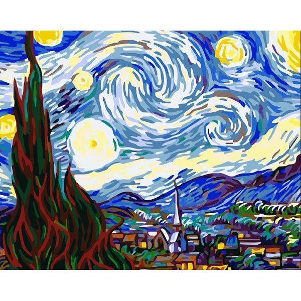 Starry Night Paint By Numbers Kits FD296 Australia