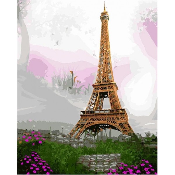 Landscape Eiffel Tower Diy Paint By Numbers Kits LS294 Australia