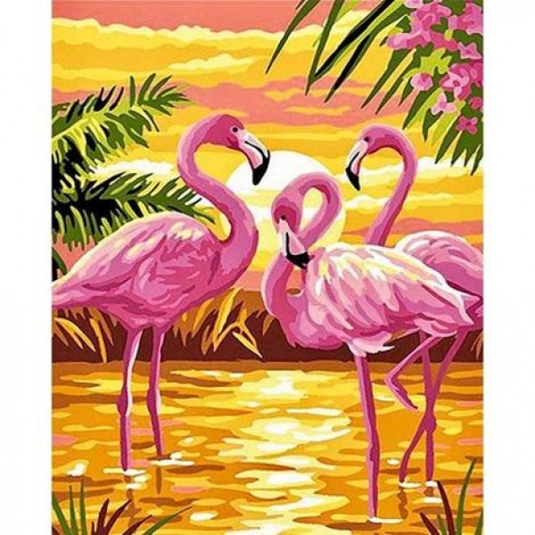 Pink Flamingo Diy Paint By Numbers Kits Australia