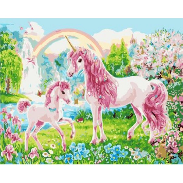 Pink Unicorn Diy Paint By Numbers Kits Australia