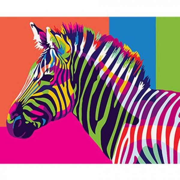 Colorful Zebra Diy Paint By Numbers Kits Australia
