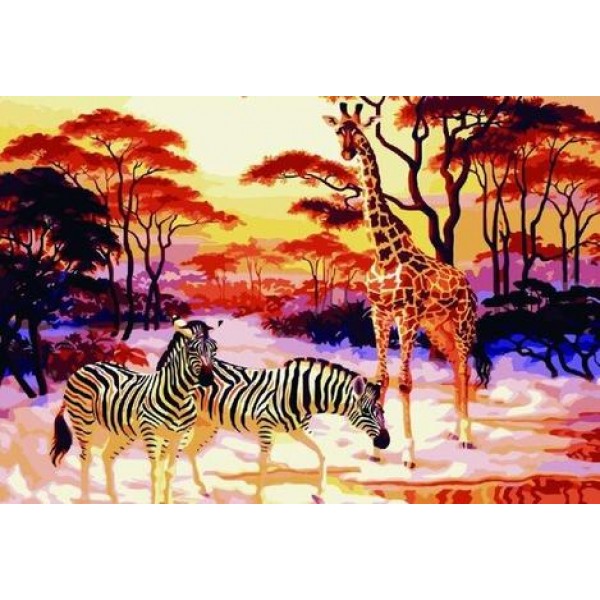 Giraffe Zebra Paint by Numbers Kits Australia