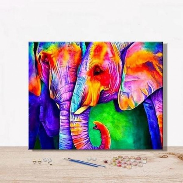 Animal Elephant Diy Paint By Numbers Kits For Adults Australia
