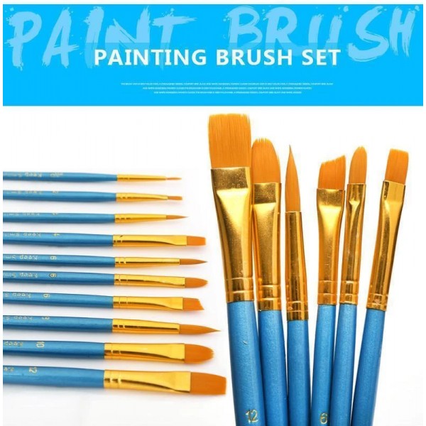 10x High Quality Paint Brushes Diy Paint By Numbers Australia