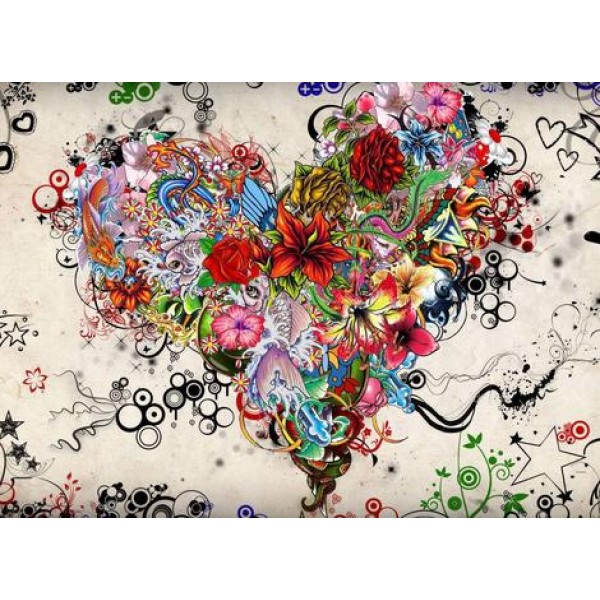 Heart Shaped Flower Diy Paint By Numbers Kits Australia