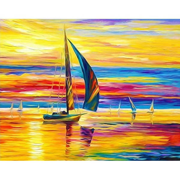 Sunset Sailing Landscape Diy Paint By Numbers Kits Australia