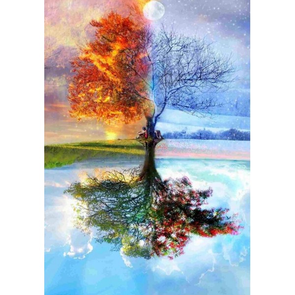 Four Seasons Tree Diy Paint By Numbers Kits Australia