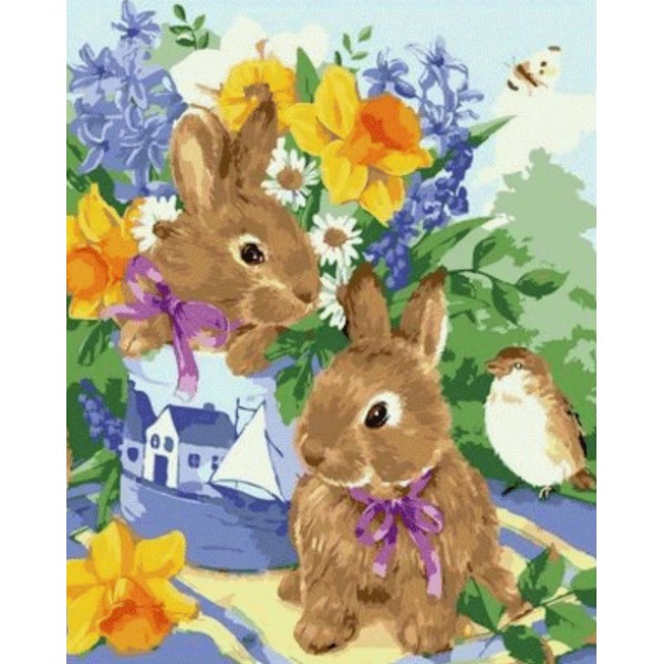 Animal Rabbit Diy Paint By Numbers Kits Australia