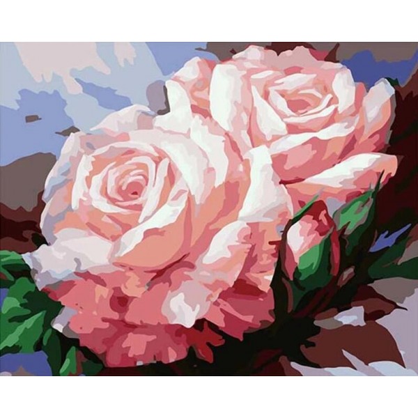 Rose Flowers Diy Paint By Numbers Kits Australia