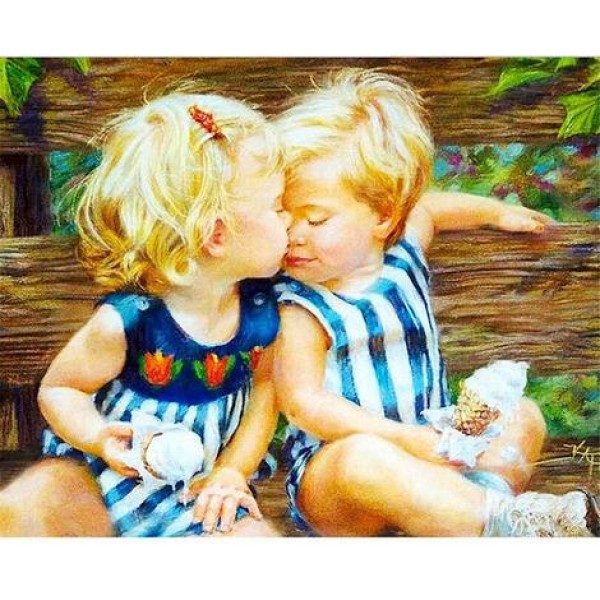 Portrait Boy And Girl Diy Paint By Numbers Kits Australia
