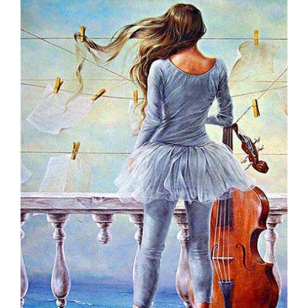 Musical Girl Diy Paint By Numbers Kits Australia