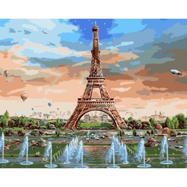 Diy Eiffel Tower Paint By Numbers Kits LS297 Australia
