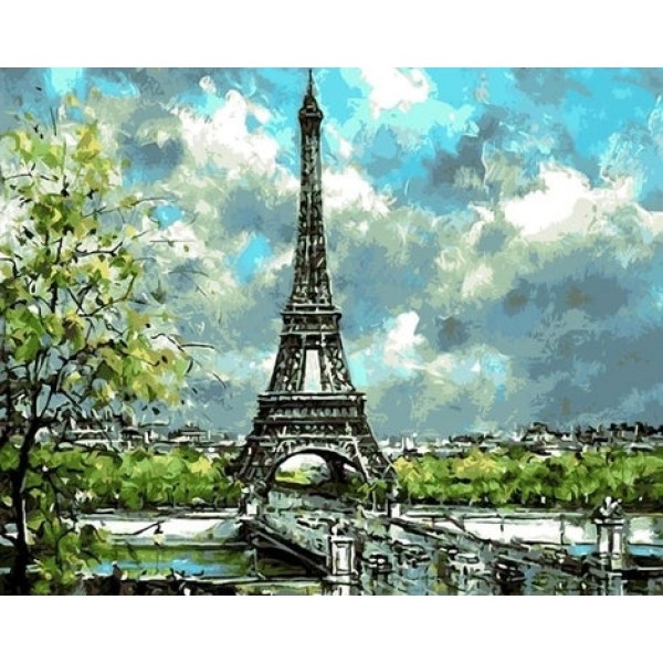 Landscape Eiffel Tower Diy Paint By Numbers Kits LS274 Australia