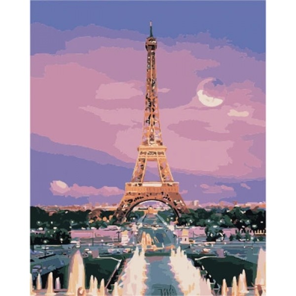 Landscape Eiffel Tower Diy Paint By Numbers Kits LS260 Australia