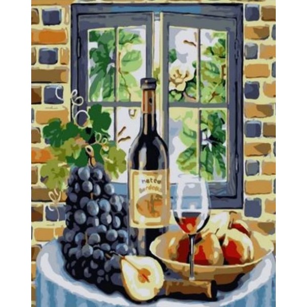 Wine And Fresh Fruit Diy Paint By Numbers Kits for Kids FD212 Australia