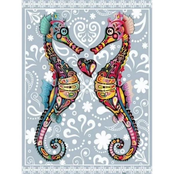 Couple Seahorse Diy Paint By Numbers Kits Australia