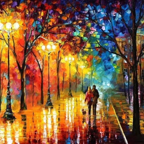 Night Lights Street Romantic Diy Paint By Numbers Kits Australia