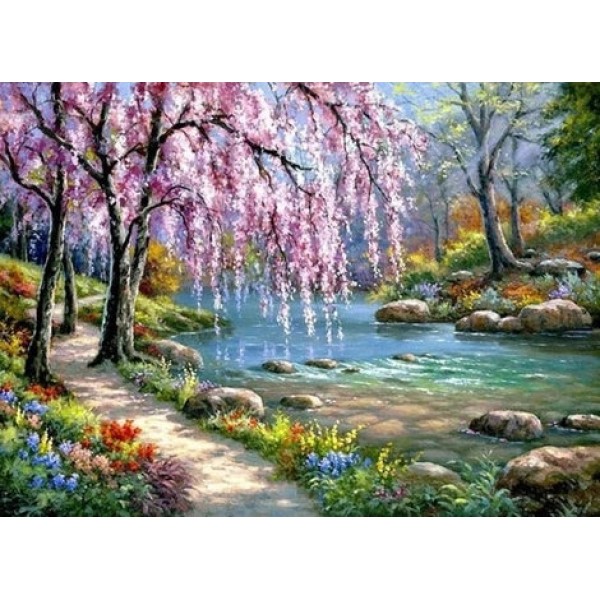 Landscape Nature Lake Diy Forest Paint By Numbers Kits Australia