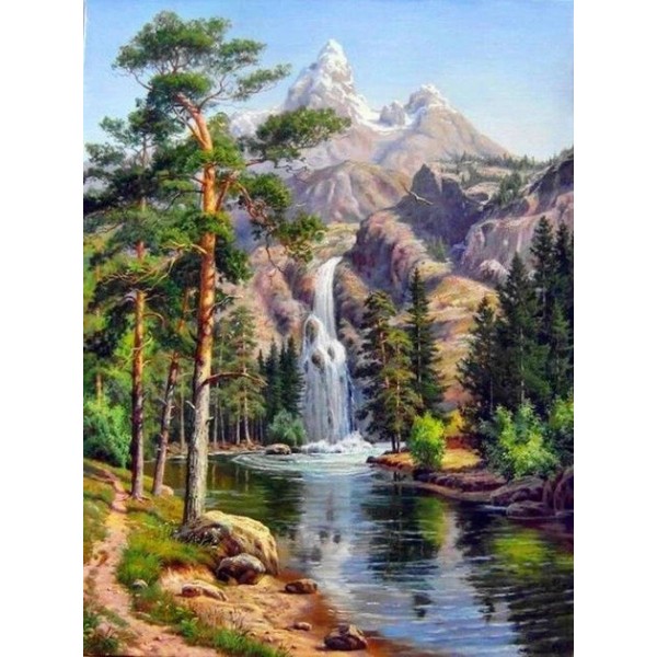 Nature Landscape Waterfall Diy Paint By Numbers Kits Australia